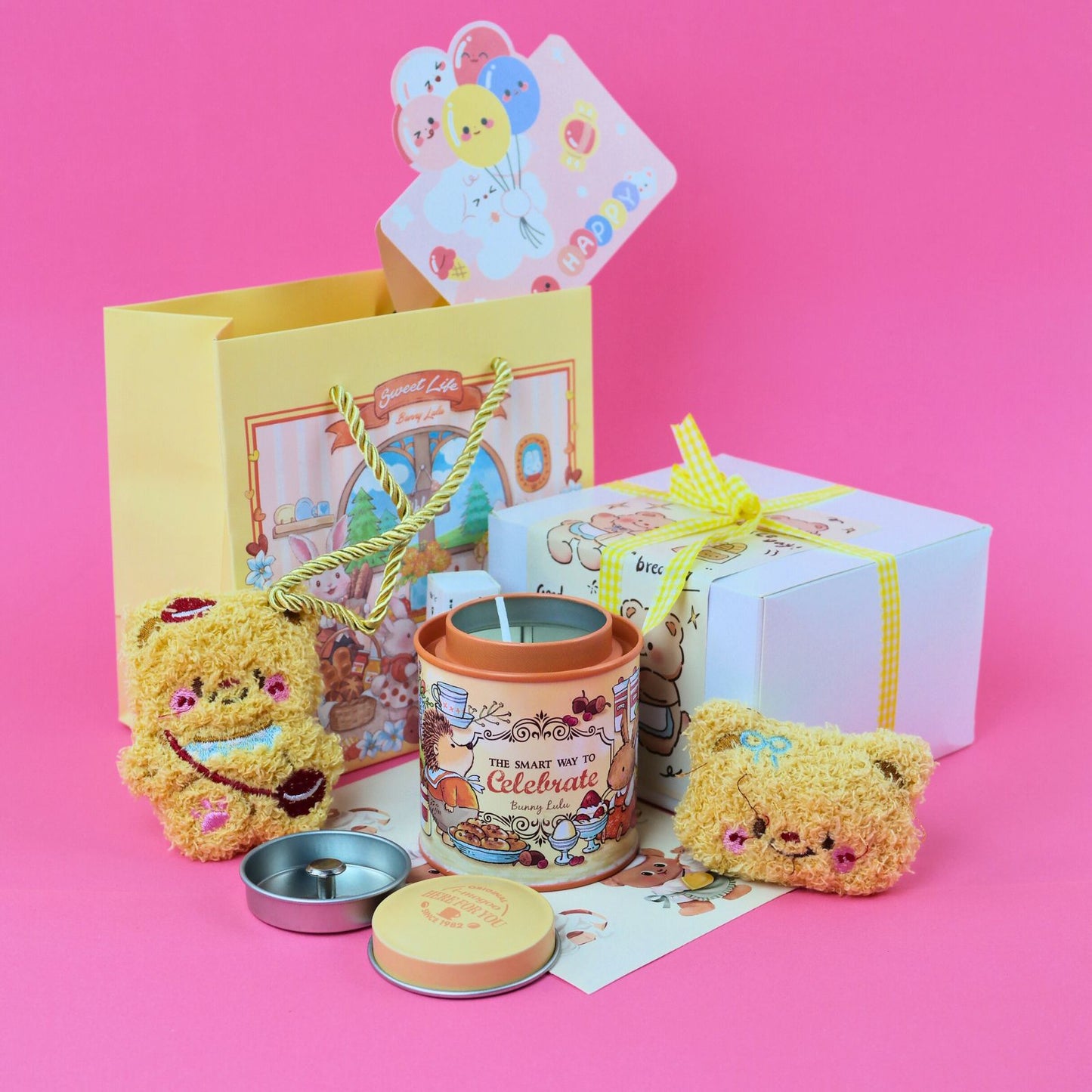 Caja de Regalo con Vela Aromática Diseño Cute