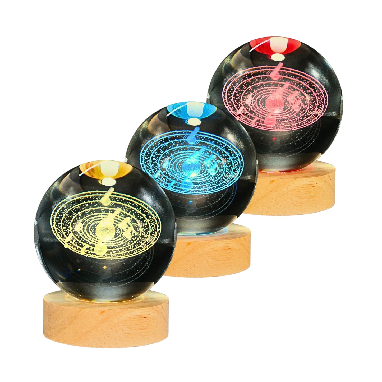 Lampara Bola De Cristal LED RGB Colores Sistema Solar