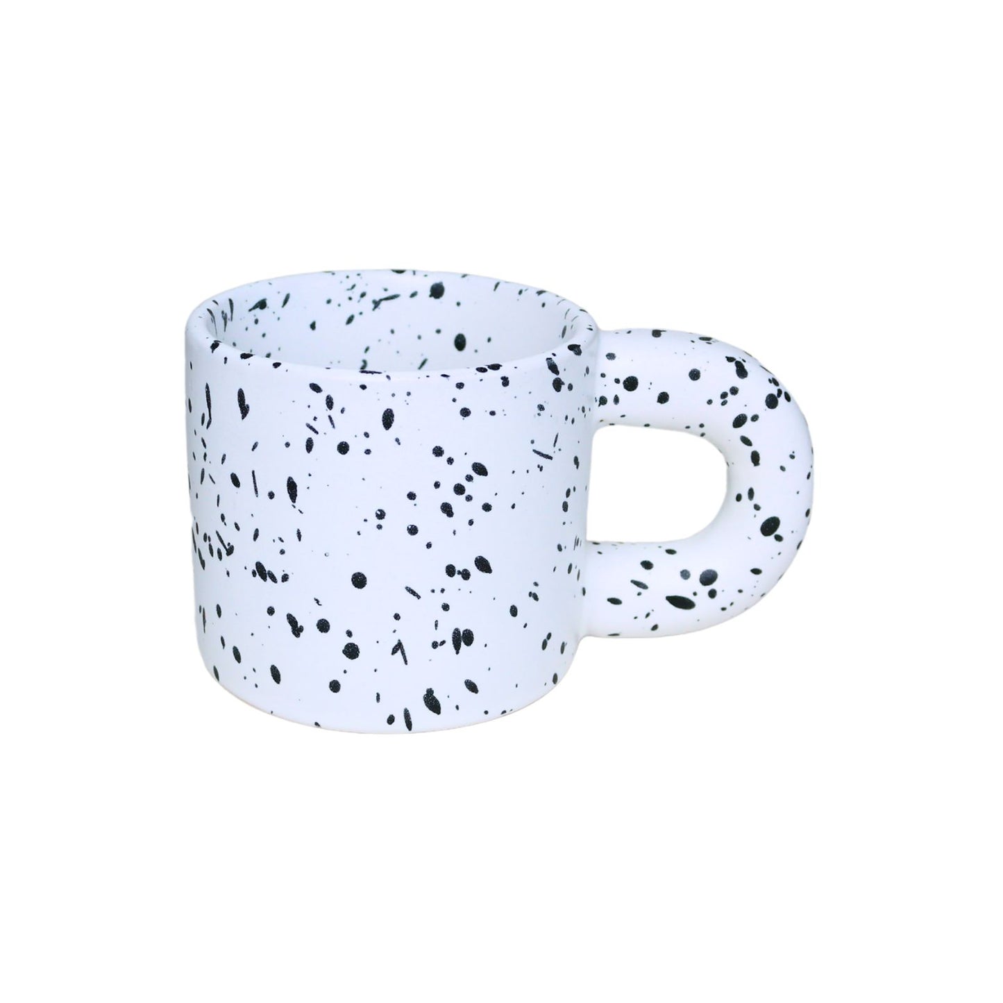Taza de Cerámica Estilo Nórdico 300 ml Blanco Pintas