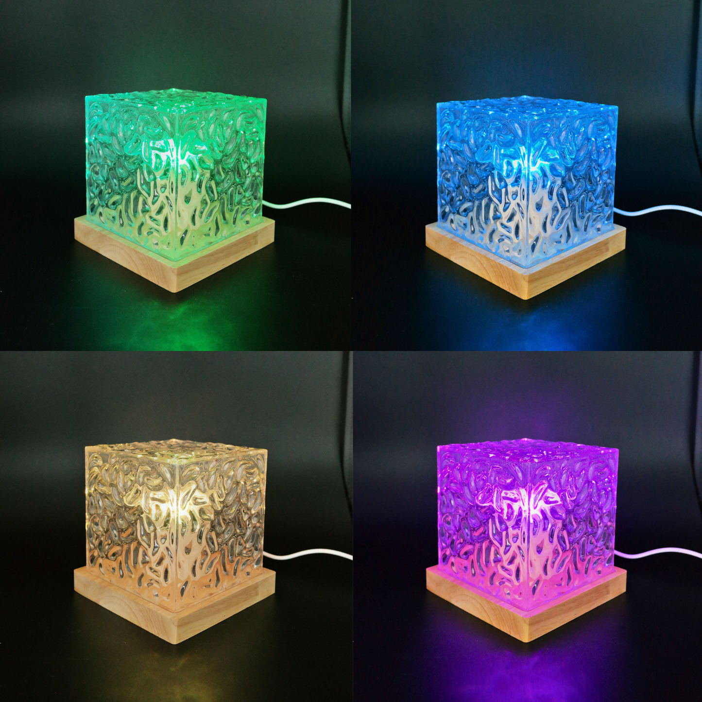 Embalaje Lámpara Cubo Aurora Boreal Usb Led RGB 40 Unidades