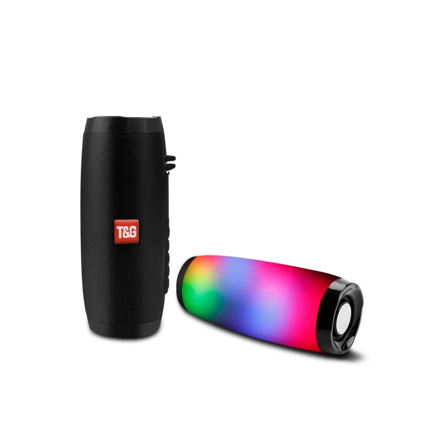 Parlante Bluetooth Con Panel Led RGB Radio FM Negro