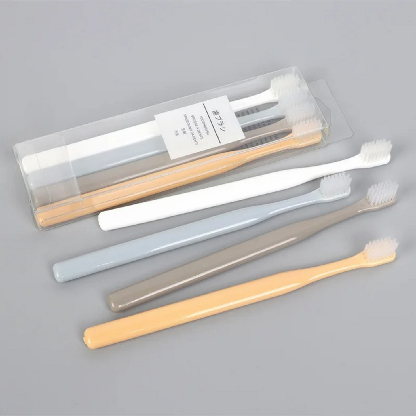 Pack 4 Cepillos De Dientes Cerdas Suaves Viajes