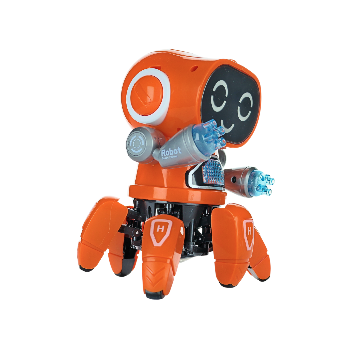 Robot De Juguete Led Articulado Musical Baila Y Camina Naranja