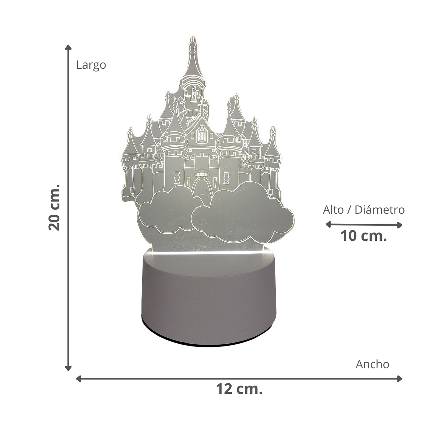 Lámpara LED De Mesa 3D USB Luz Castillo