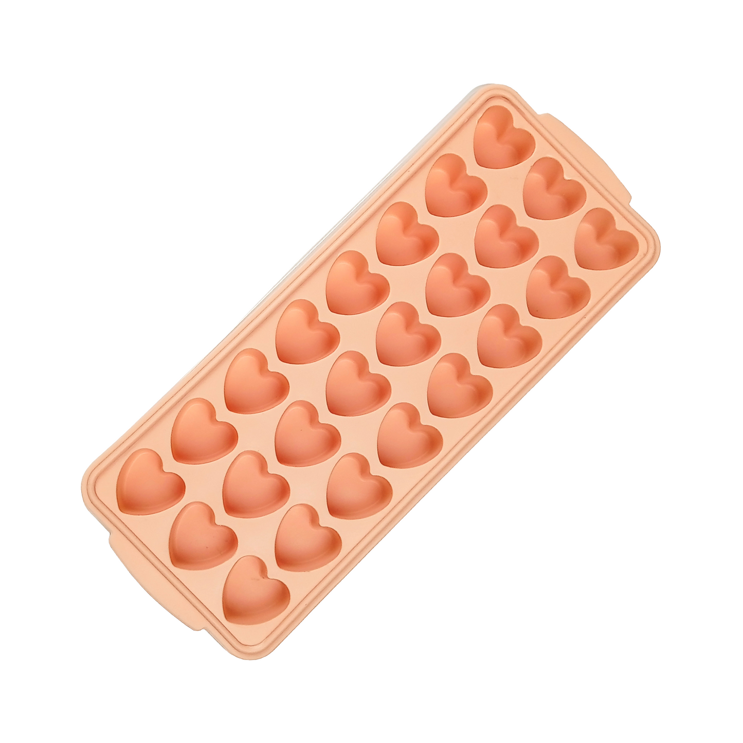 Cubeta De Silicona Para Hielos Corazón Rosado