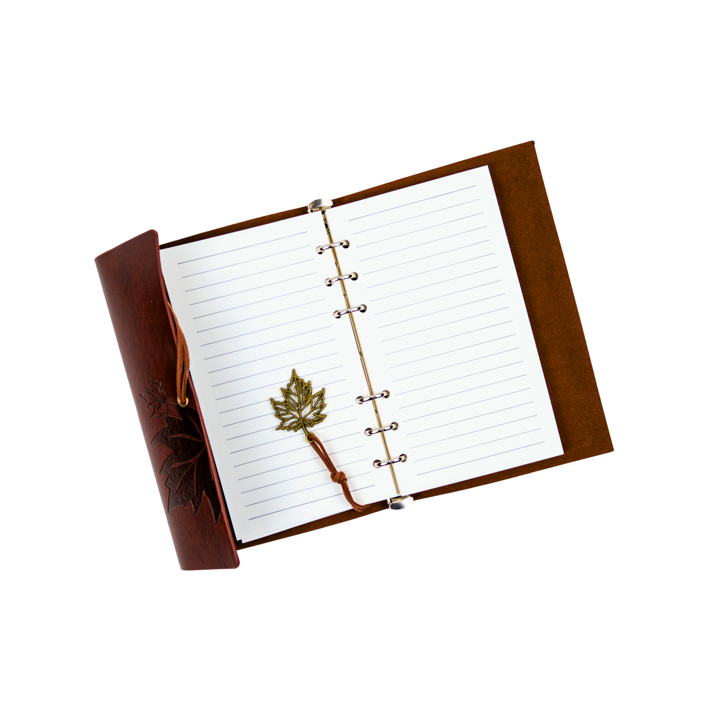 Agenda Con Tapa de Ecocuero Tamaño A6 Diseño Vintage Café