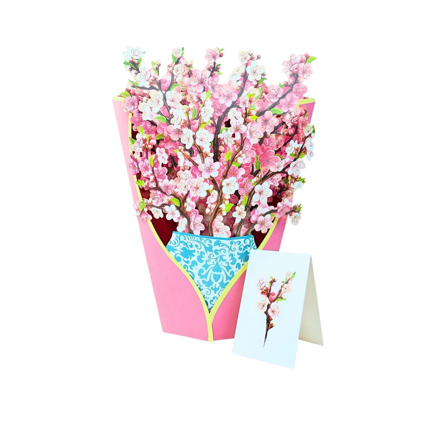 Tarjeta De Felicitaciones Bouquet De Flores 3D Sakura