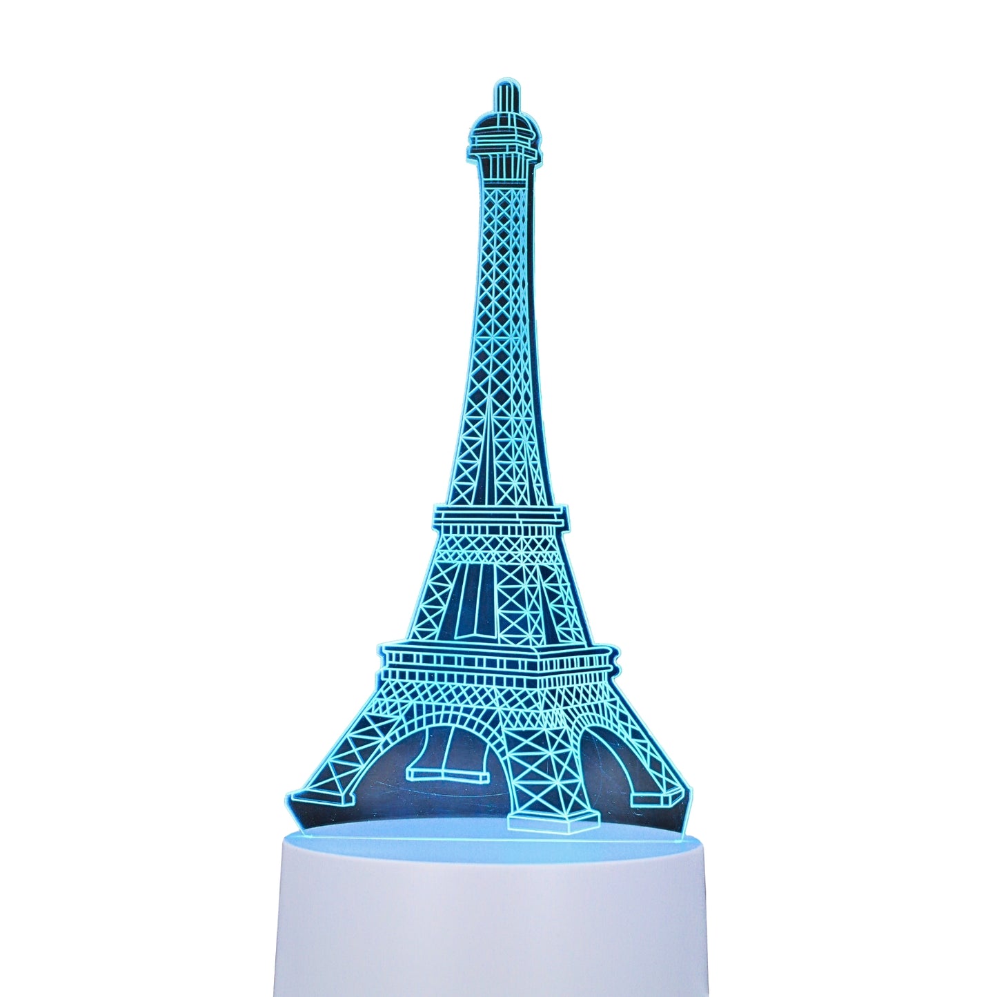 Lámpara Led RGB visualización 3D Torre Eifeel
