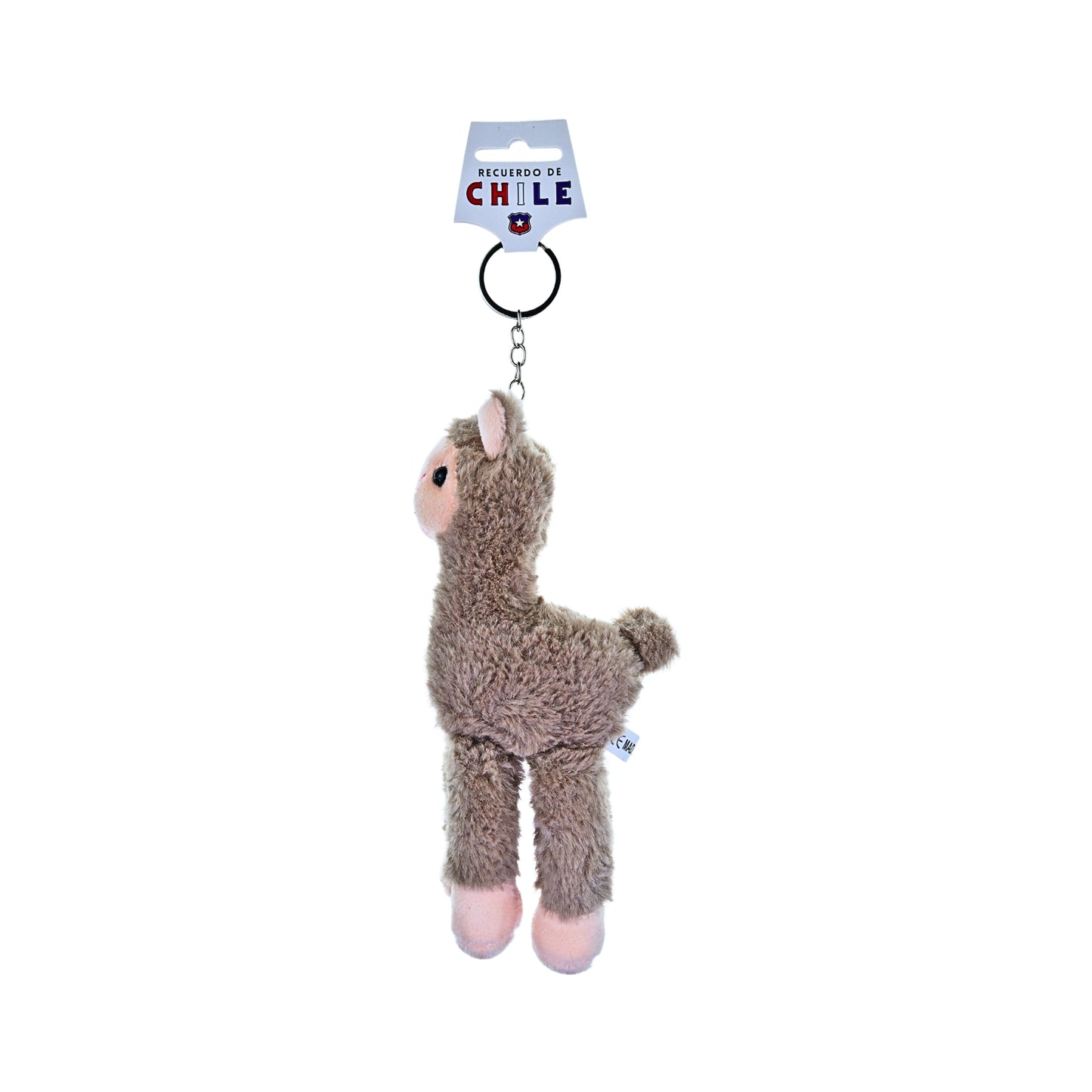 Llavero de Peluche Souvenir de Chile Llama Marrón