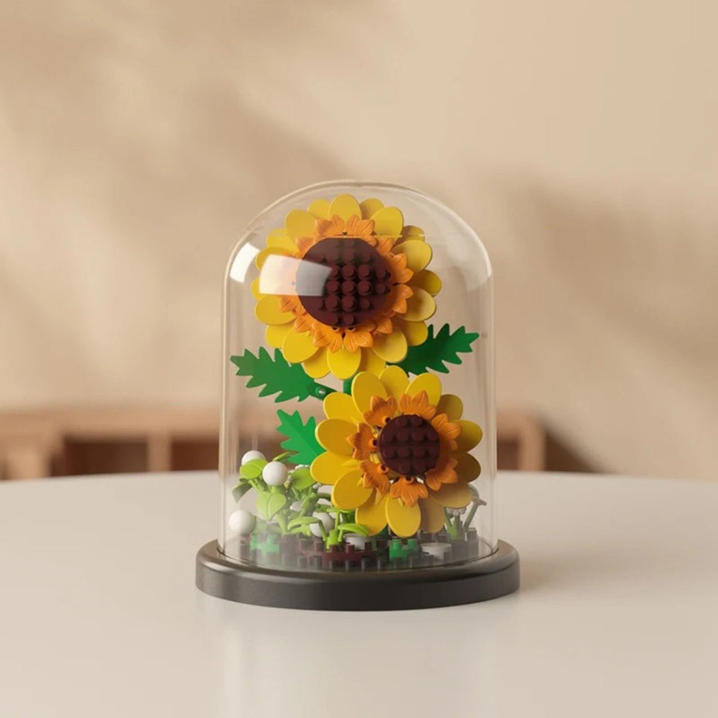Juguete Bloques De Construcción Flores Diy Bricolaje Girasol