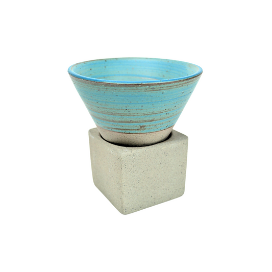 Tazas de Café Corto Japonesas de Cerámica 90 ml Azulado