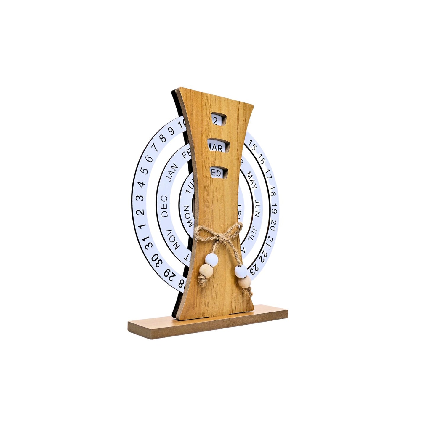Calendario Eterno De Madera Giratorio Decorativo Rueda