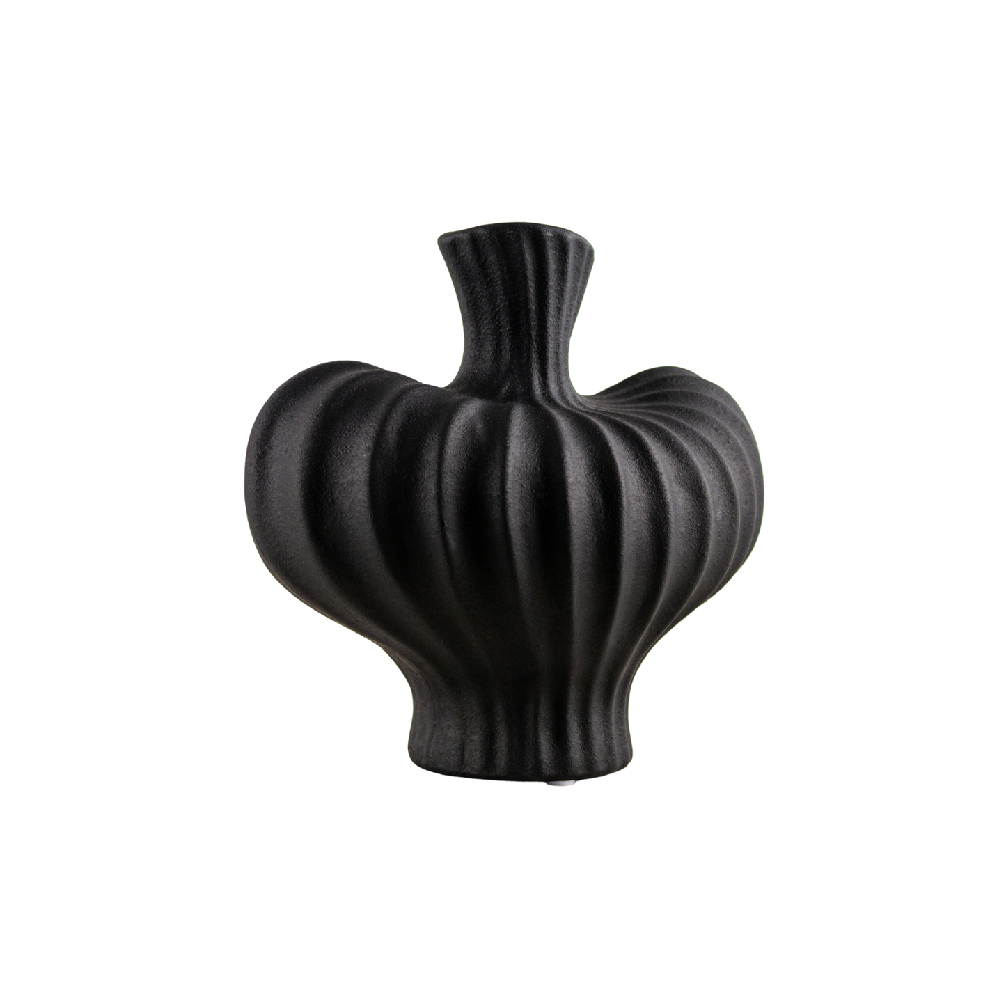 Florero Estatuilla Corazón de Porcelana Francesa Negro
