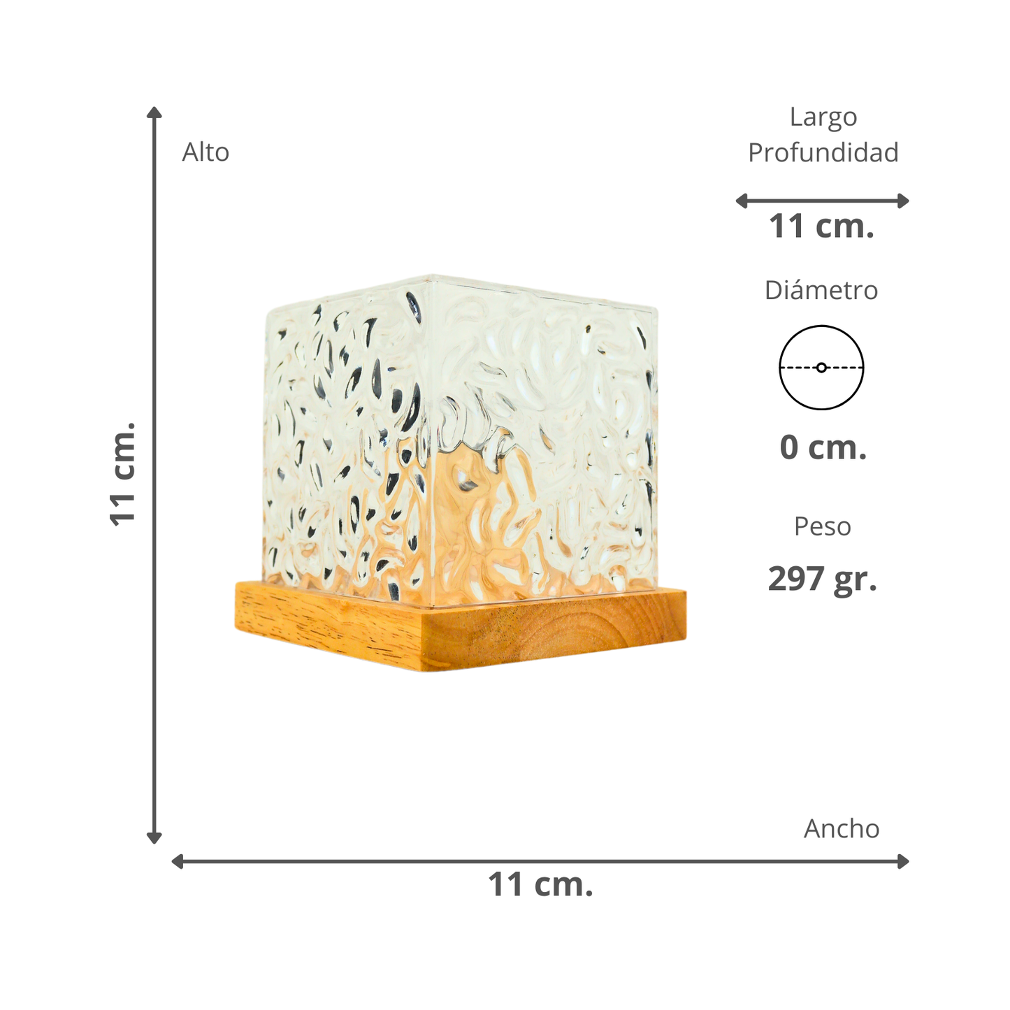 Embalaje Lámpara Cubo Aurora Boreal Usb Led RGB 40 Unidades