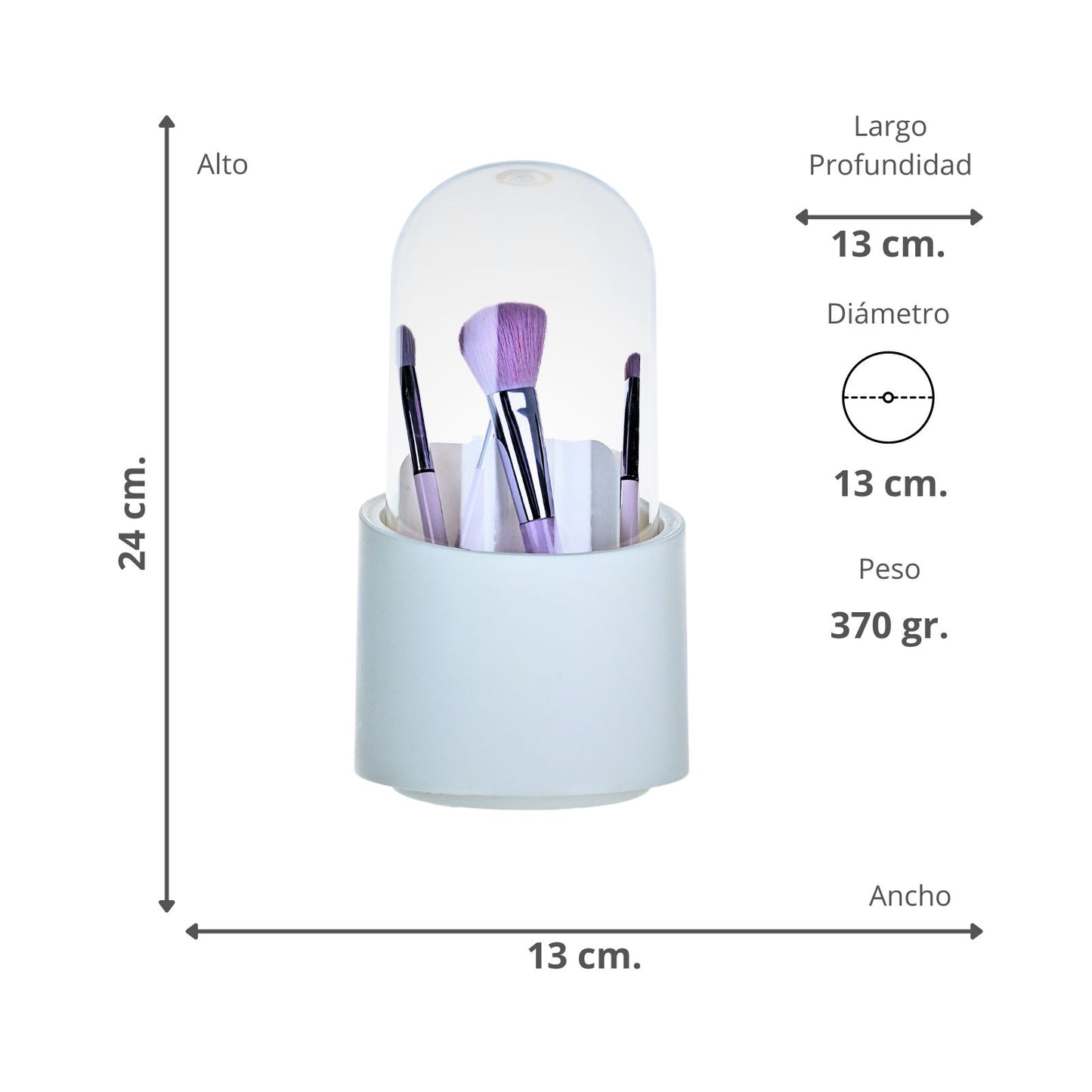 Organizador De Brochas Y Cosméticos 360 Giratorio