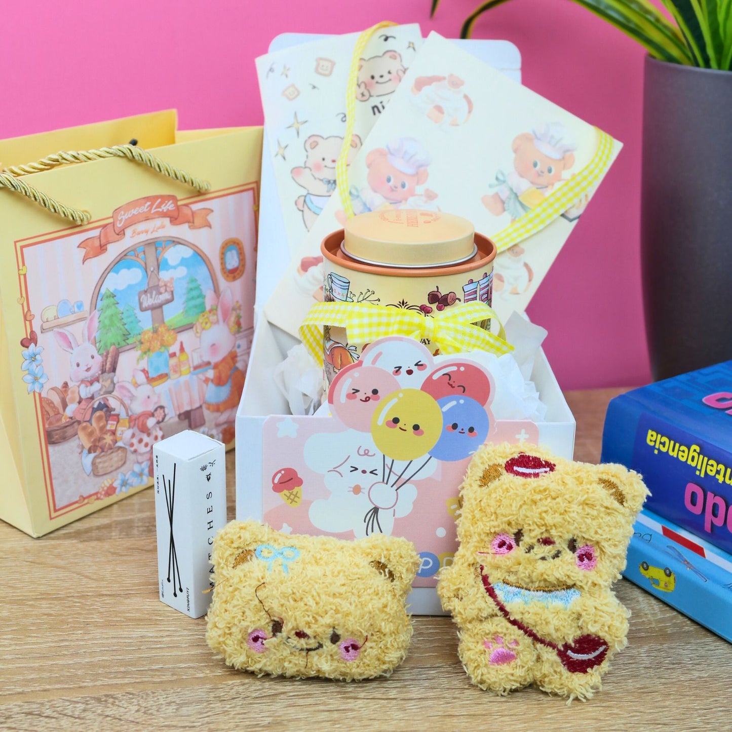 Caja de Regalo con Vela Aromática Diseño Cute