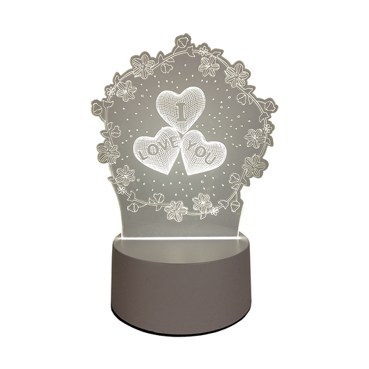 Lámpara LED De Mesa 3D USB Luz I Love You