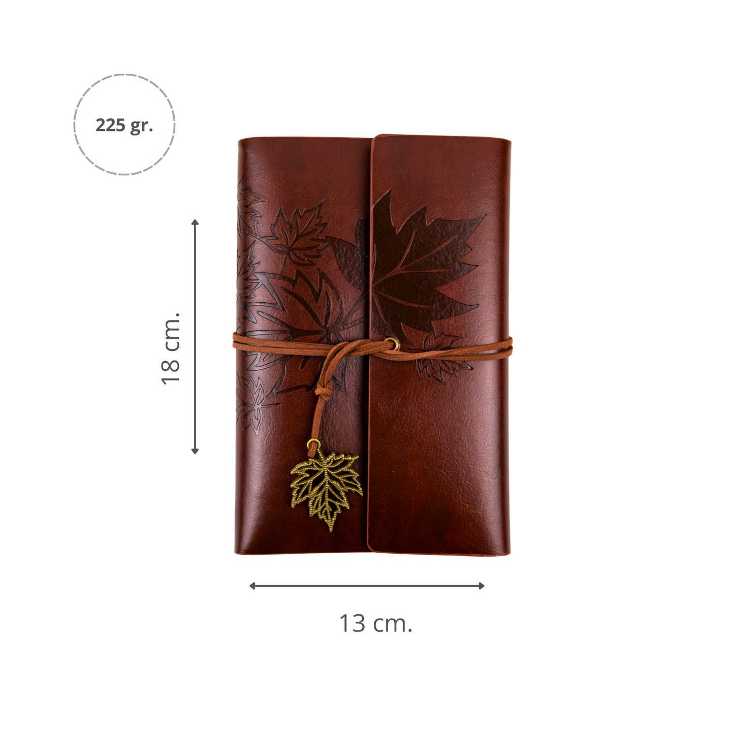 Agenda Con Tapa de Ecocuero Tamaño A6 Diseño Vintage Café