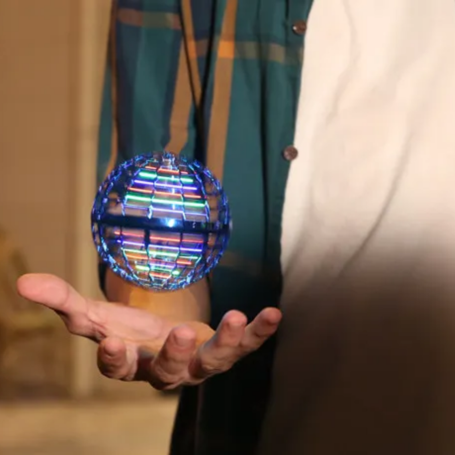 Pelota Led Voladora Fly Nova Juguete Azul