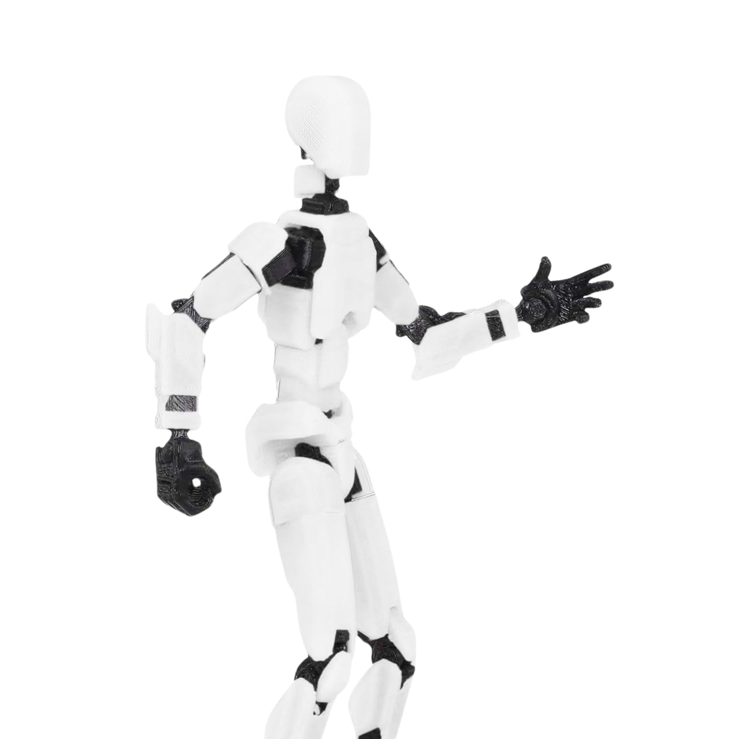 Figura De Acción T13 Articulado Impreso En 3D Kit Diy Blanco