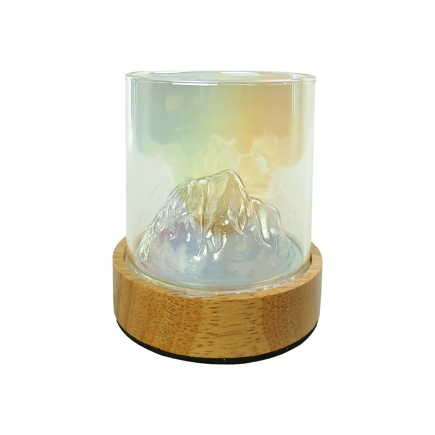 Lampara Led Deco Con Diseño De Montañas Chinas Bronce