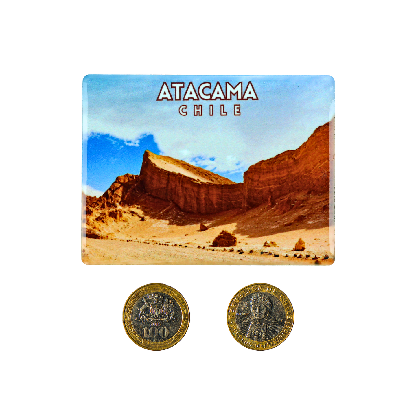 Imán Cerámico Liso Souvenir de Chile Atacama