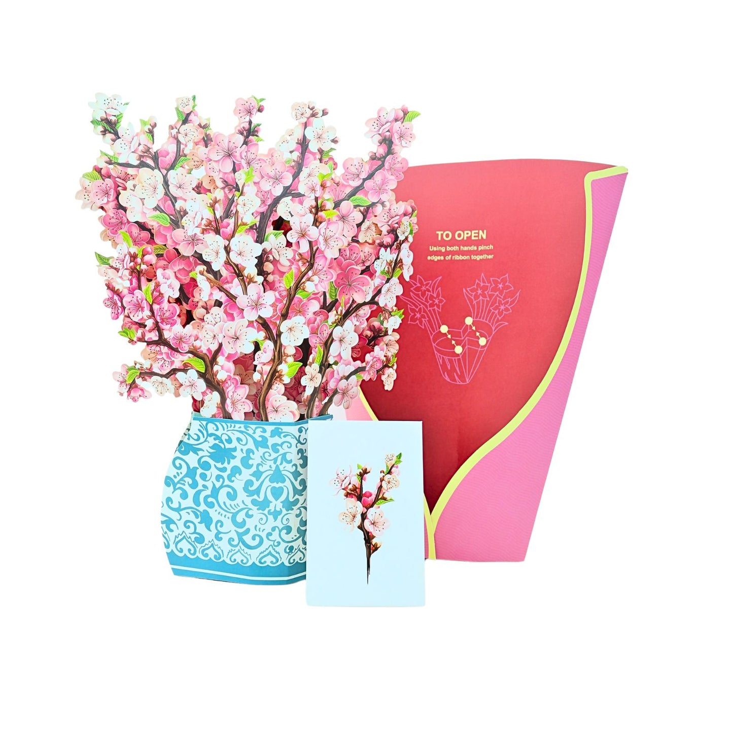 Tarjeta De Felicitaciones Bouquet De Flores 3D Sakura