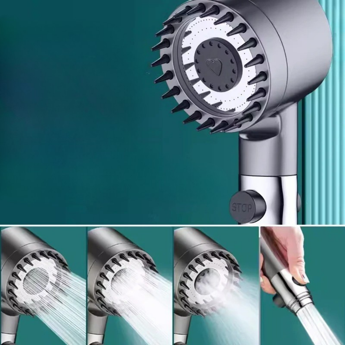 Cabezal de Ducha Set Masajeador Vigorizante Con Filtros