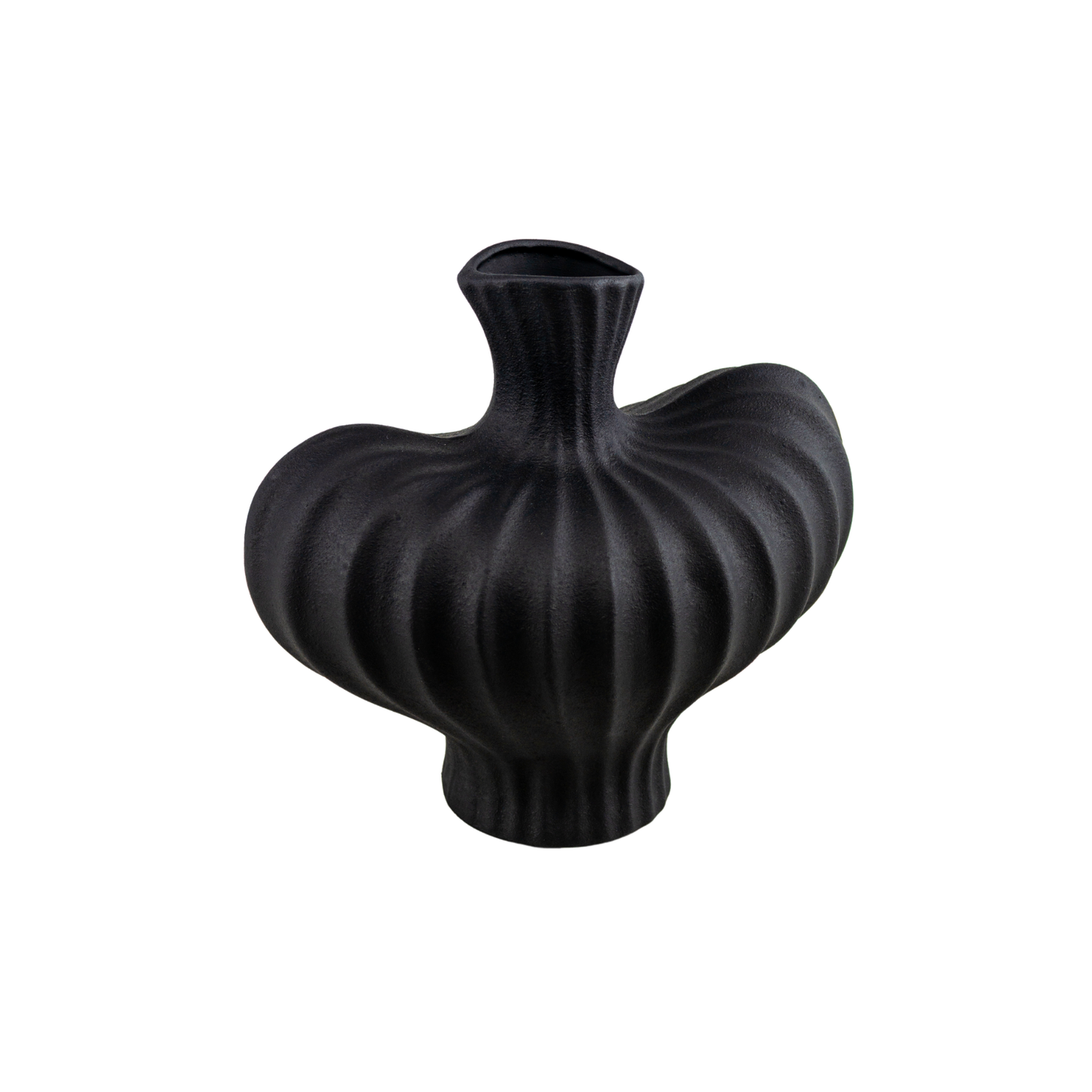 Florero Estatuilla Corazón de Porcelana Francesa Negro