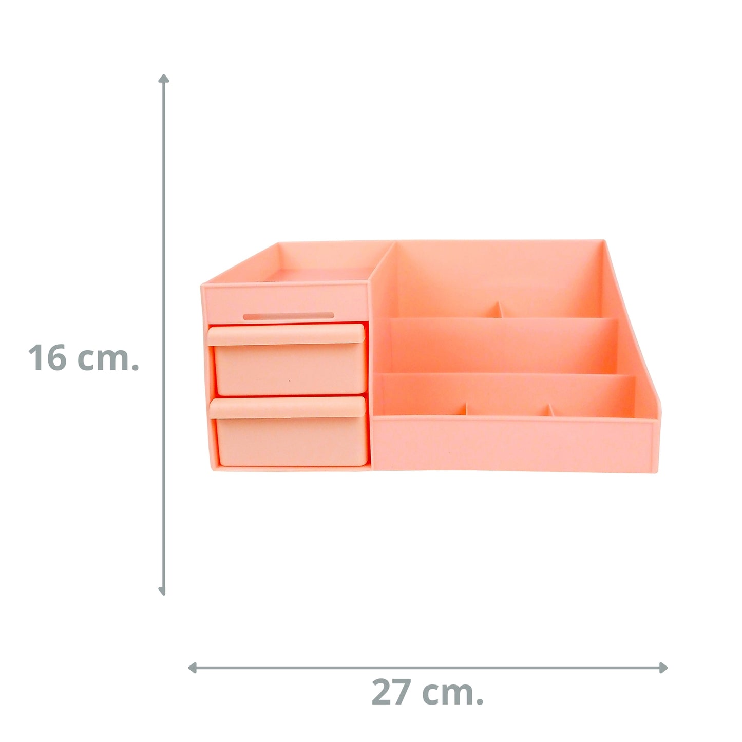 Cajas Organizadoras Multiusos Escritorio 3 Cajones Rosado