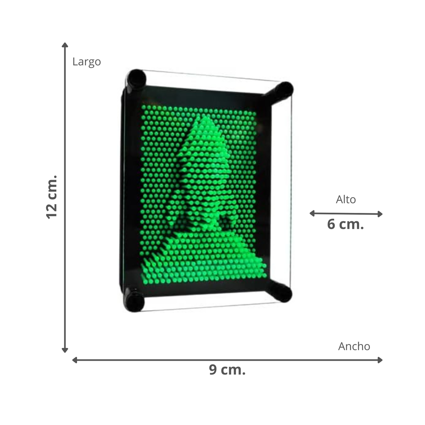 Juego Pin Art 3D Molde Didáctico Verde