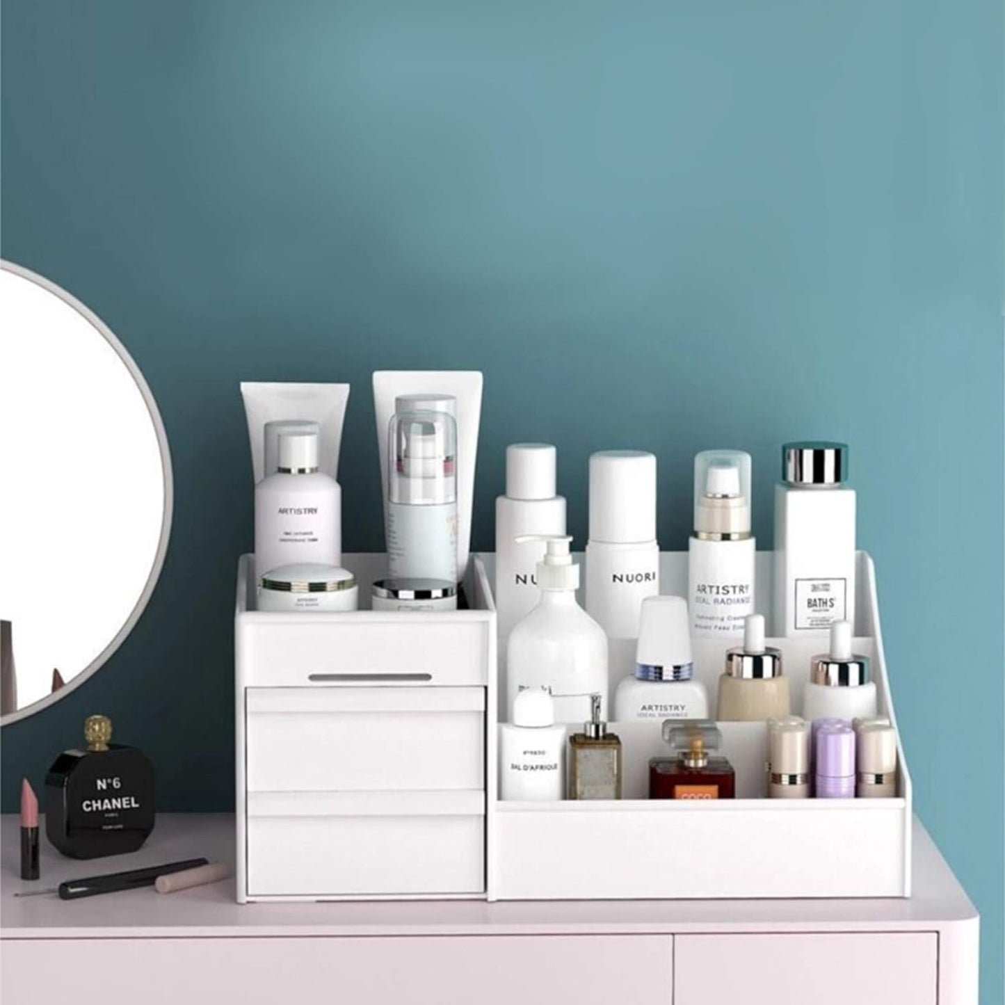 Cajas Organizadoras Multiusos Escritorio 3 Cajones Blanco