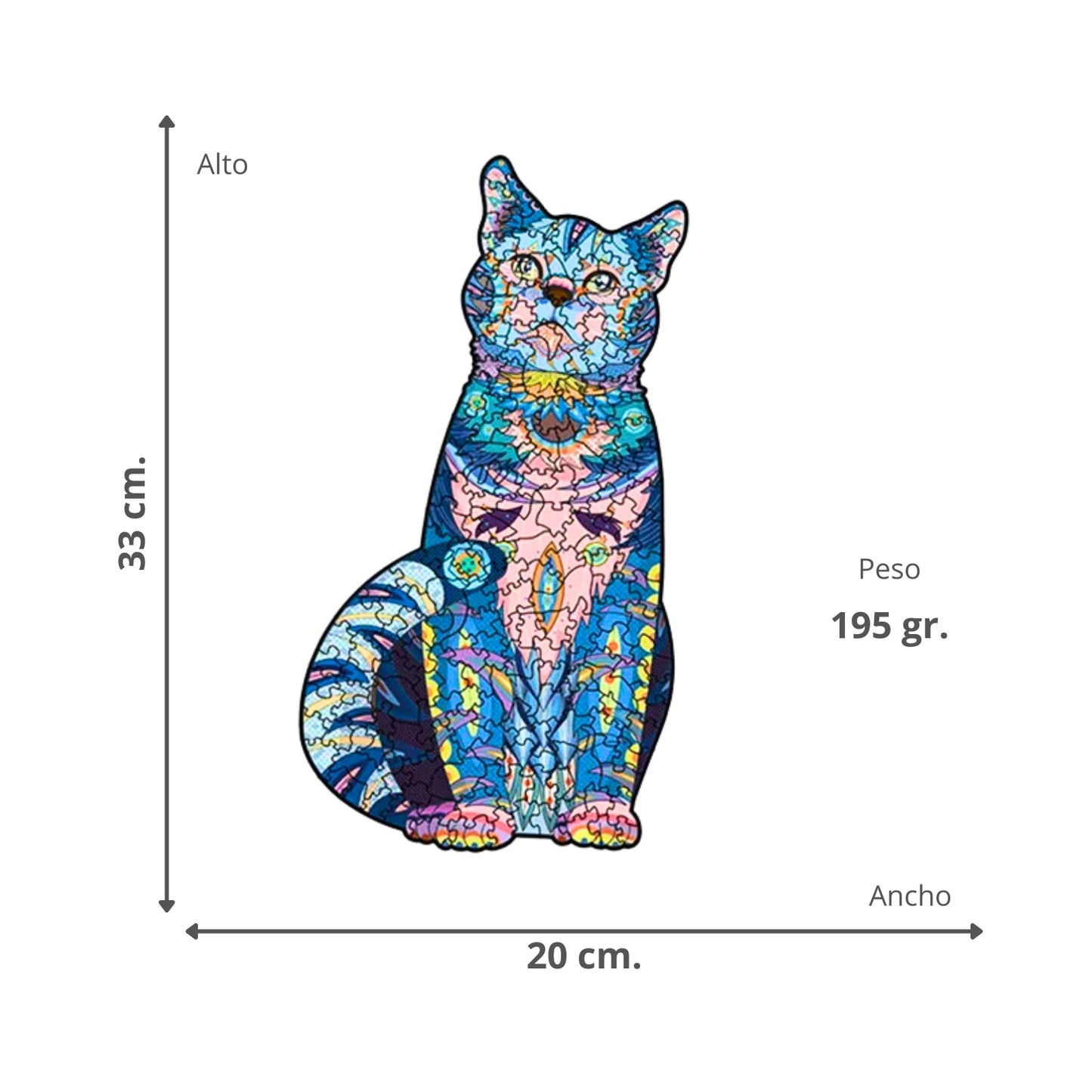 Rompecabezas Puzzle De Madera 200 Piezas Gato