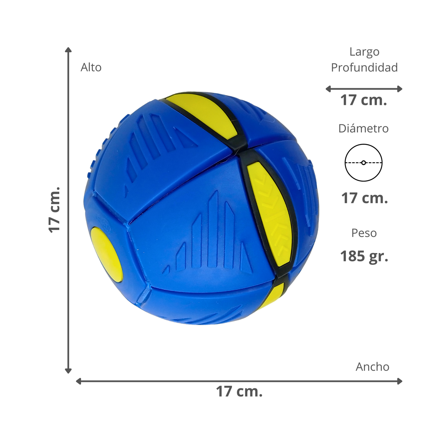 Frisbee Pelota Mágica Con Luz Led Azul