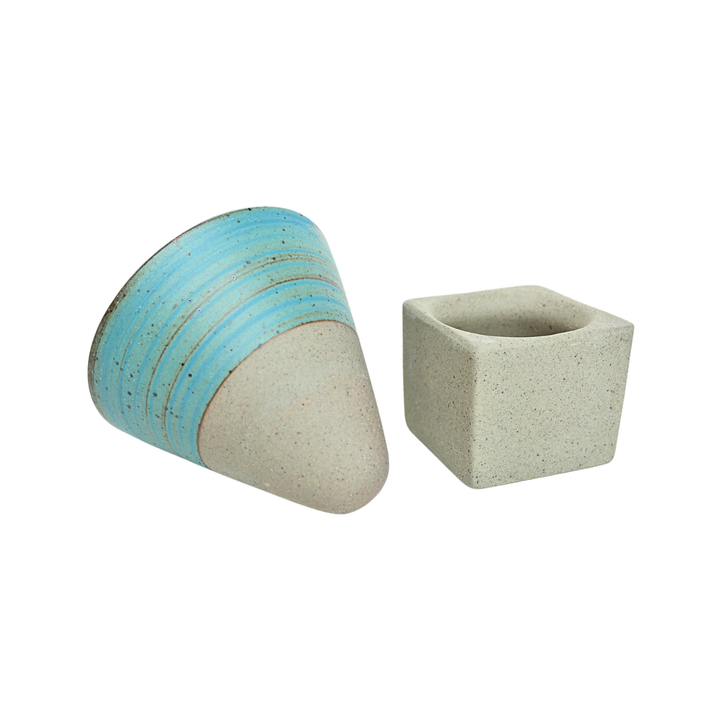Tazas de Café Corto Japonesas de Cerámica 90 ml Azulado