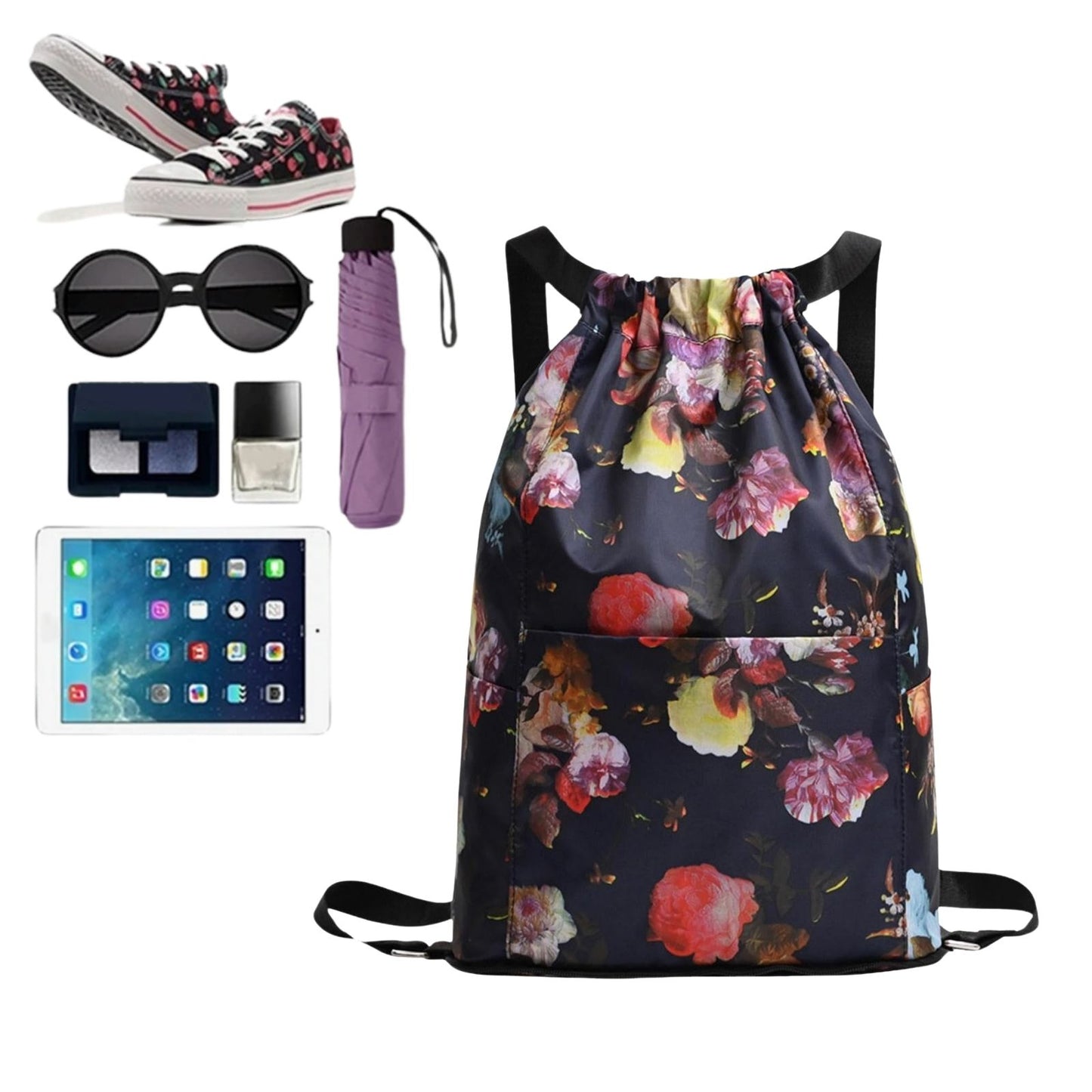 Mochila Plegable impermeable Multiuso Flores