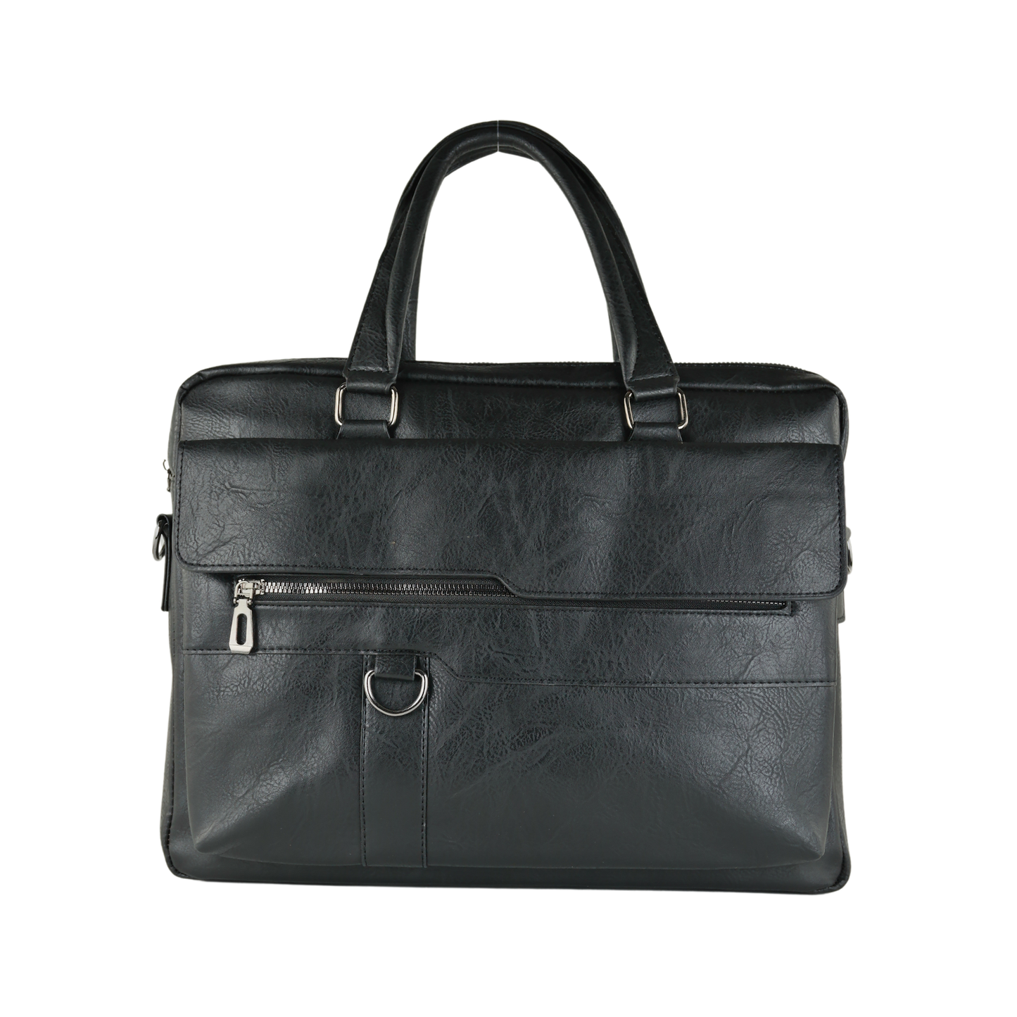 Maletín Notebook Eco Cuero Boston Vintage Negro