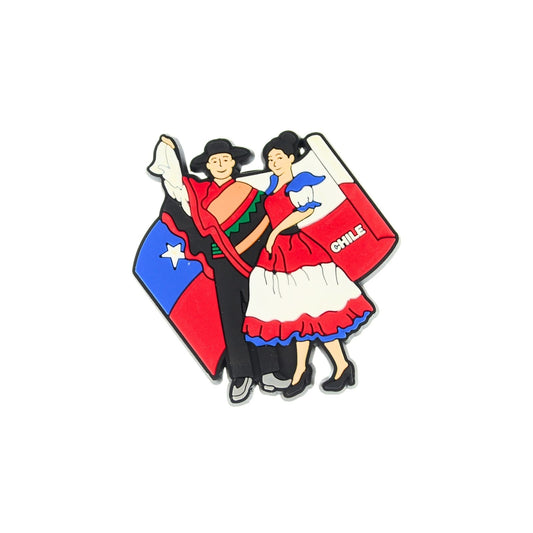 Imán De Goma Refrigerador Souvenir Chile Huasos