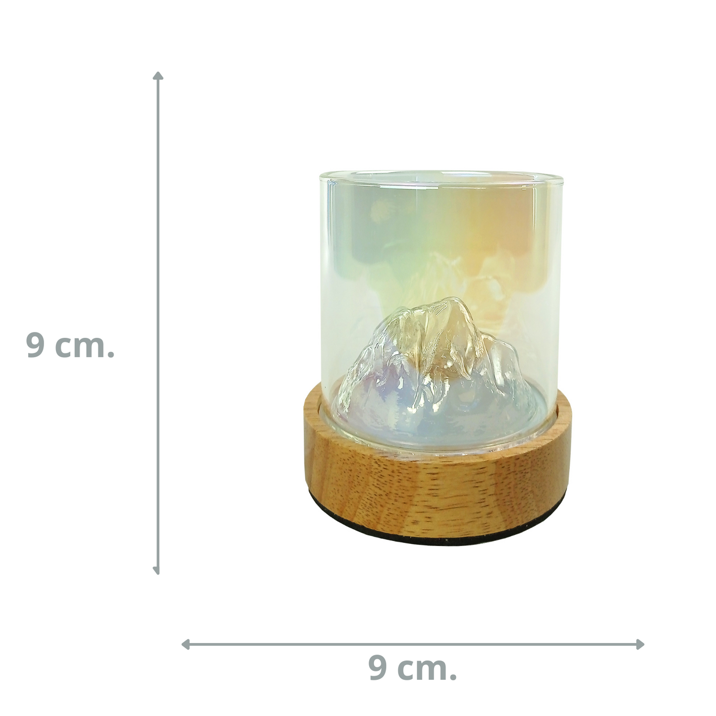 Lampara Led Deco Con Diseño De Montañas Chinas Bronce