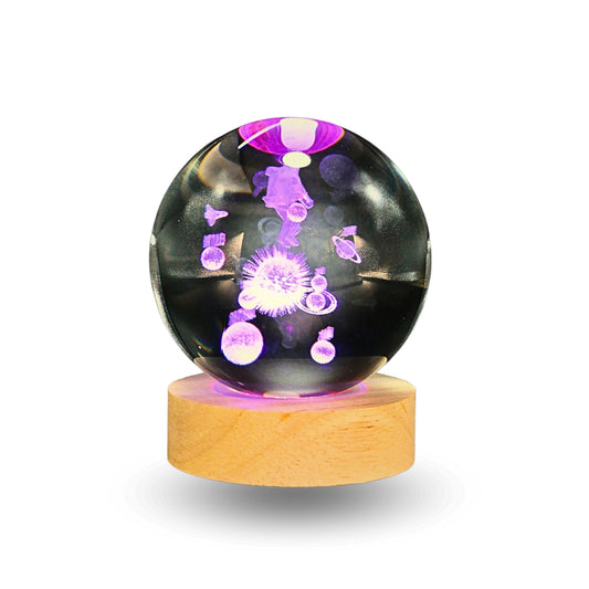 Lampara Bola De Cristal LED RGB Colores Astronauta