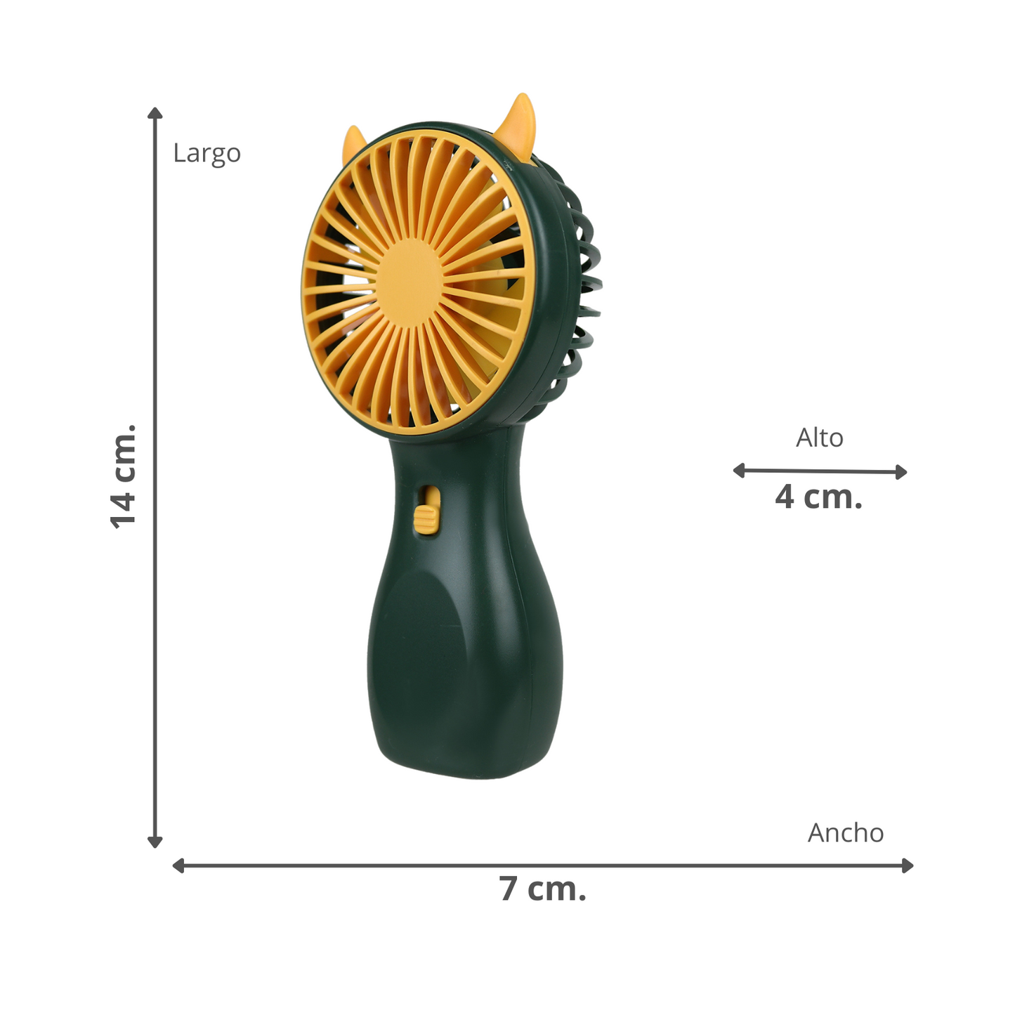Mini Ventilador USB LED Orejas Cute Verde