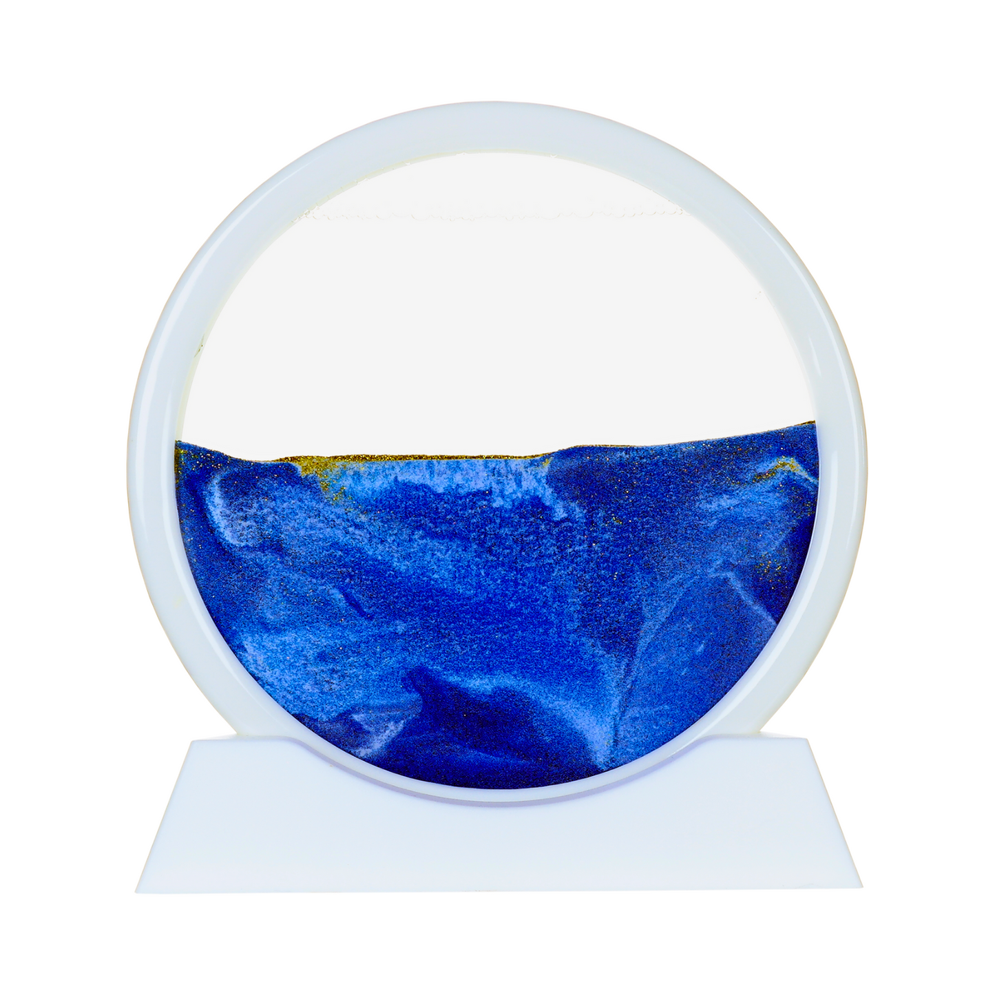 Decoración Arte De Arena Y Agua Blanco / Azul