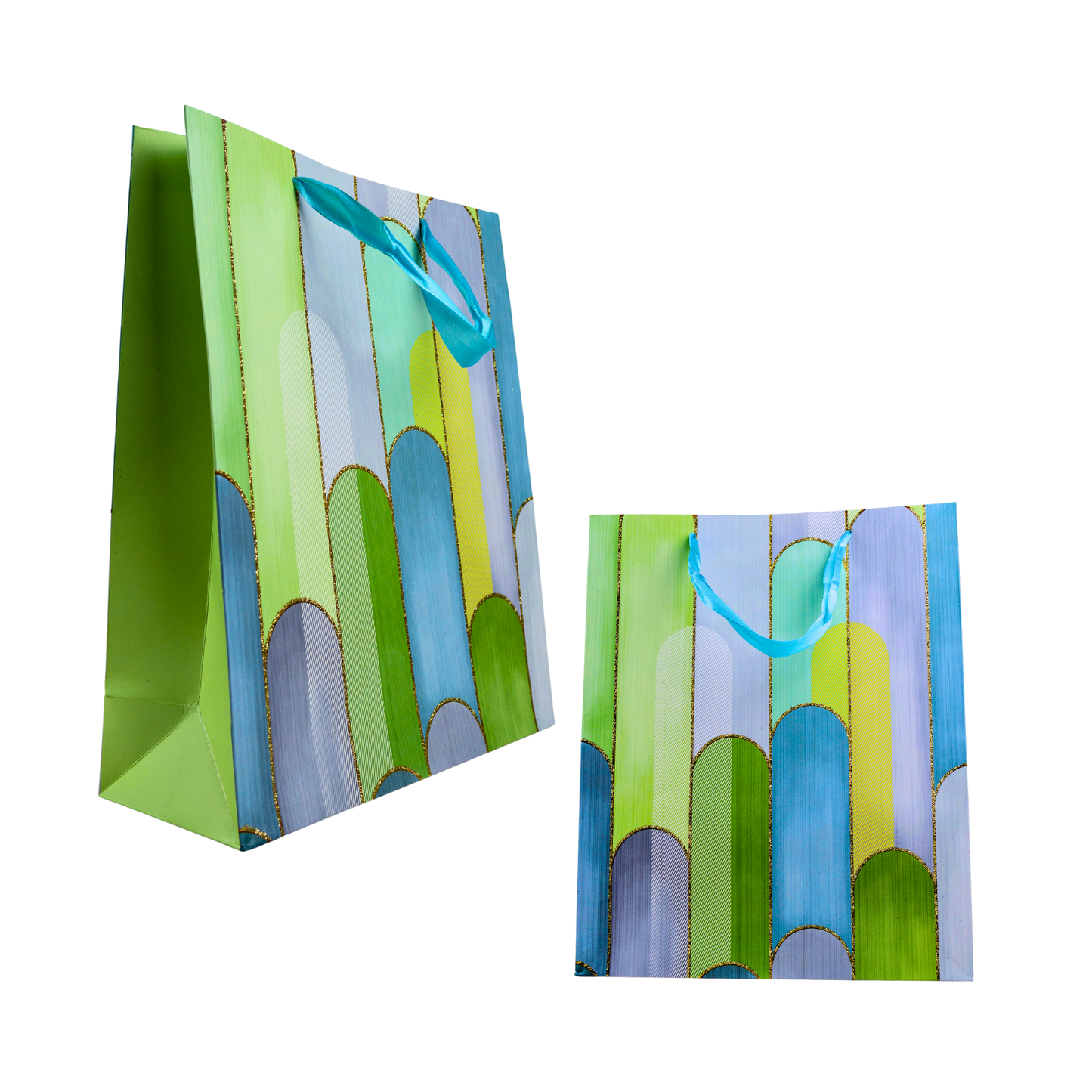 Bolsa de Regalo 32 X 26 X 10 CM Arcos Verde