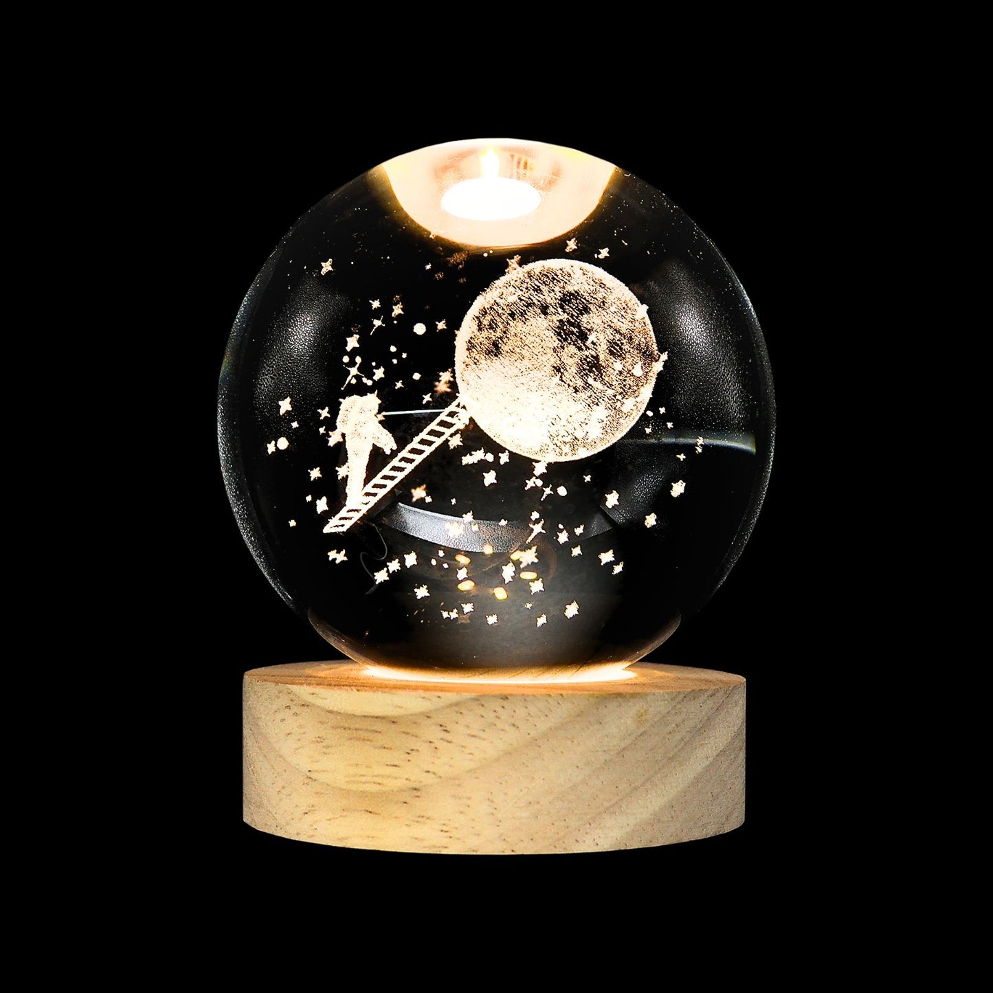Lampara Bola De Cristal LED Astronauta