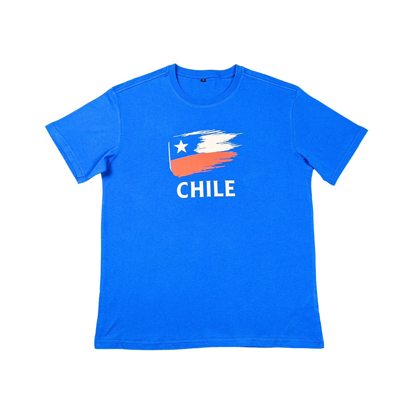 Polera de Algodón Unisex Souvenir de Chile Talla M Azul