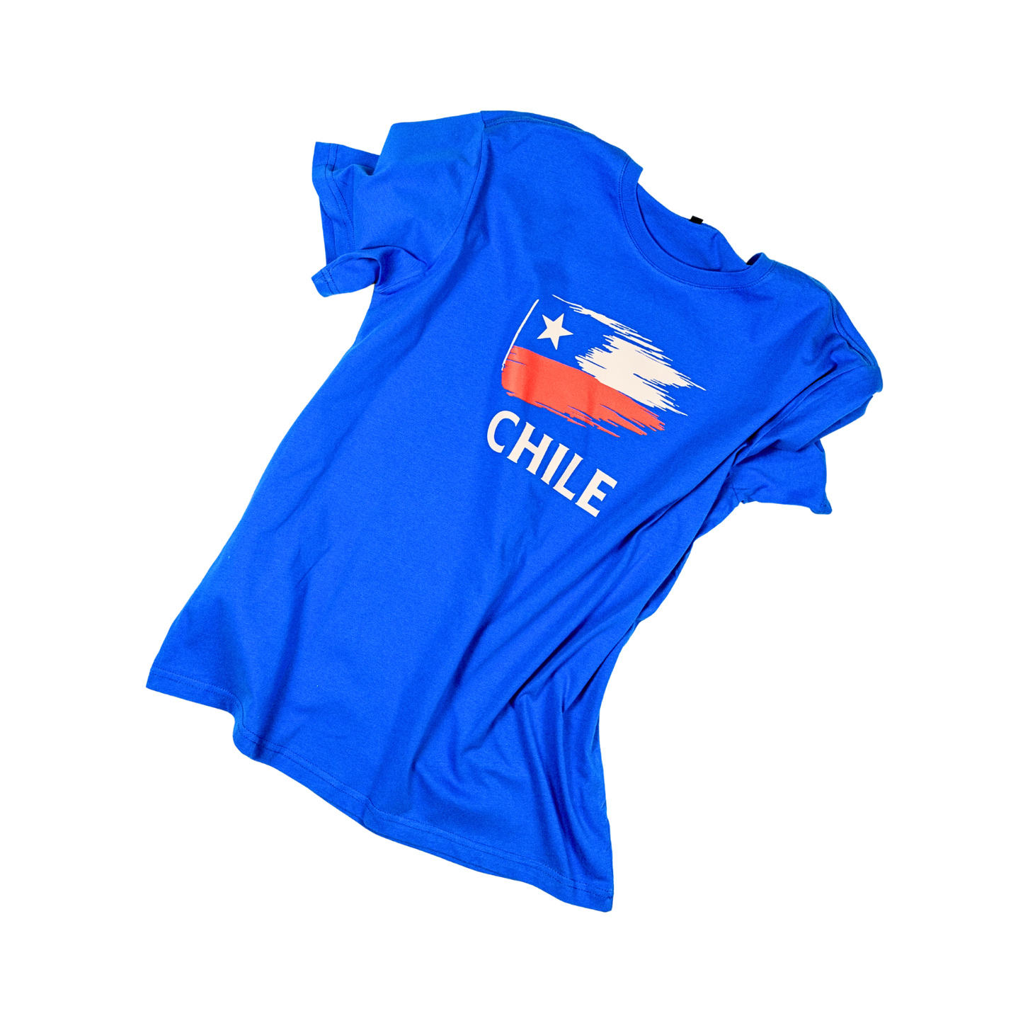 Polera de Algodón Unisex Souvenir de Chile Talla M Azul