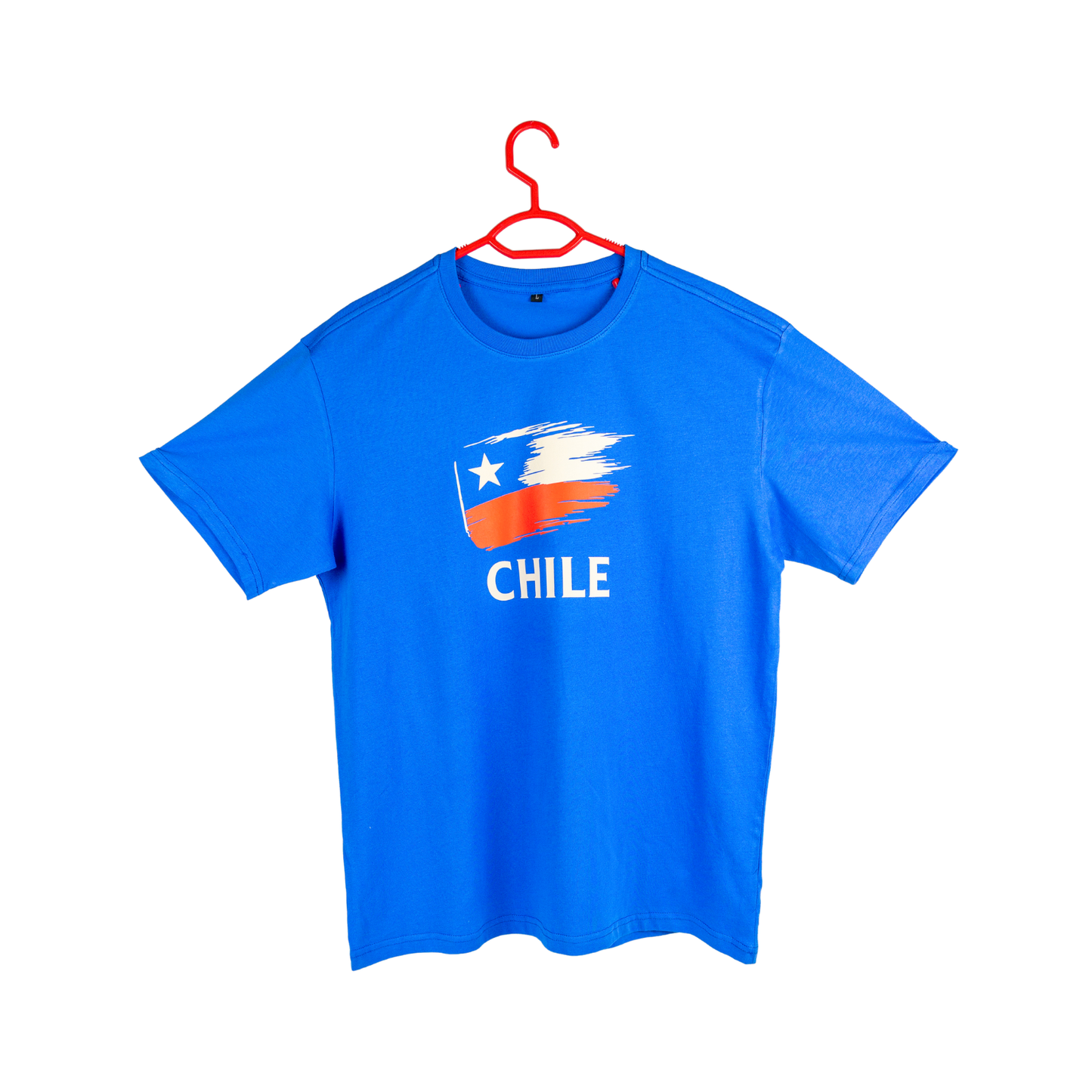 Polera de Algodón Unisex Souvenir de Chile Talla M Azul