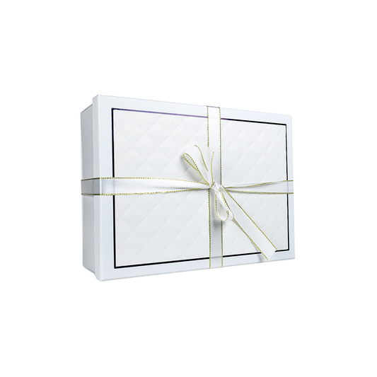 Gift Box Caja Para Regalos Con Tapa Y Cinta Talla L Blanco