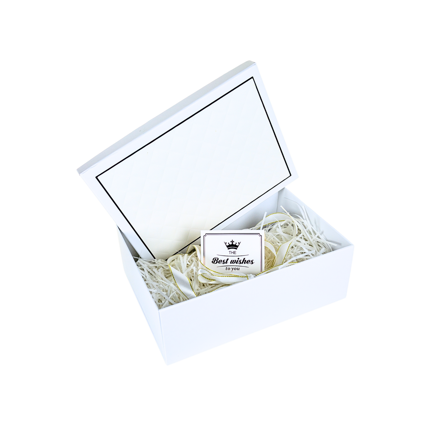 Gift Box Caja Para Regalos Con Tapa Y Cinta Talla L Blanco