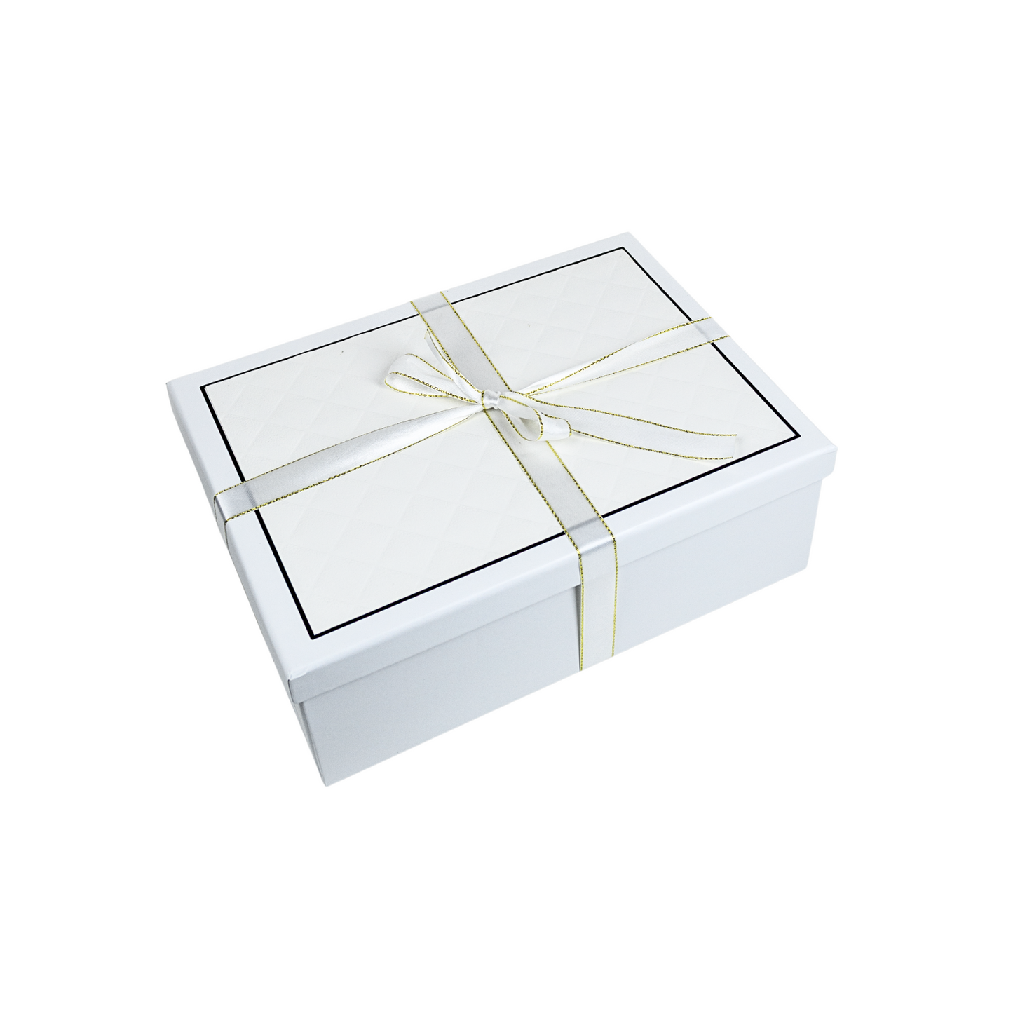 Gift Box Caja Para Regalos Con Tapa Y Cinta Talla L Blanco